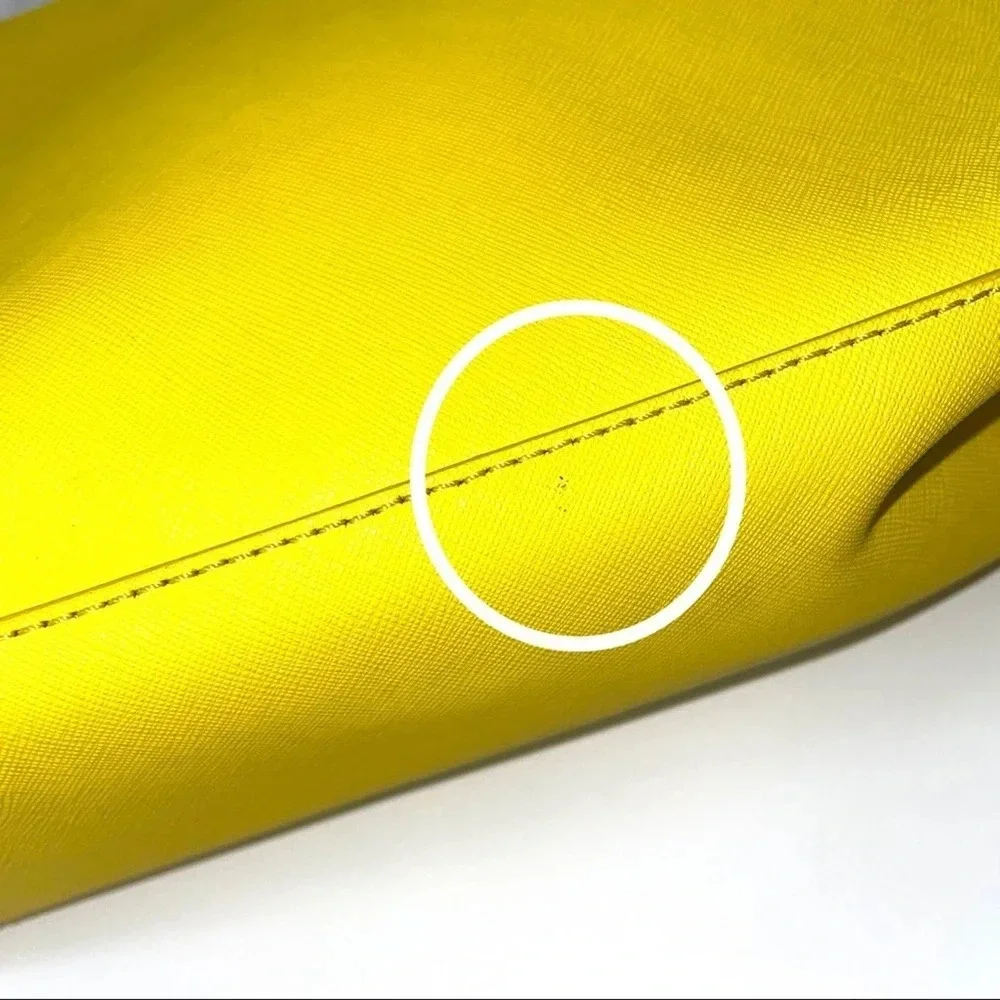 Tory Burch Sunny Yellow Saffiano Leather York Tote